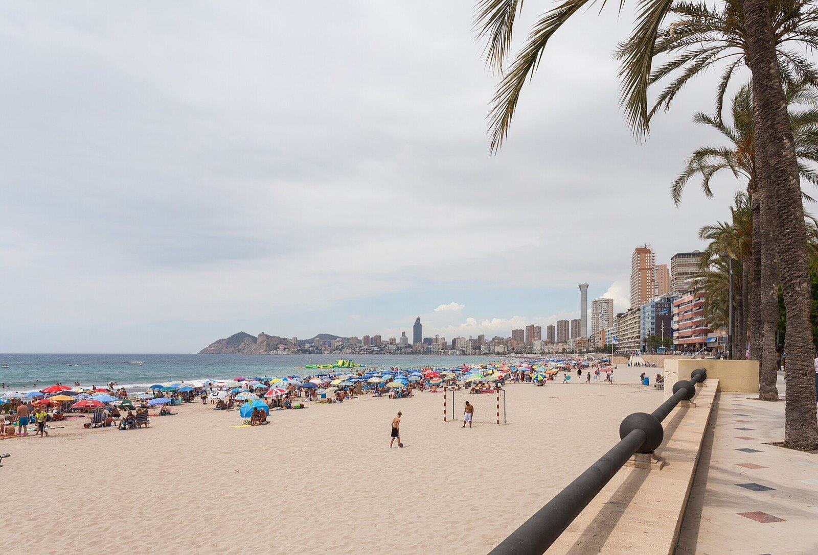 Poniente beach, Benidorm, Spain