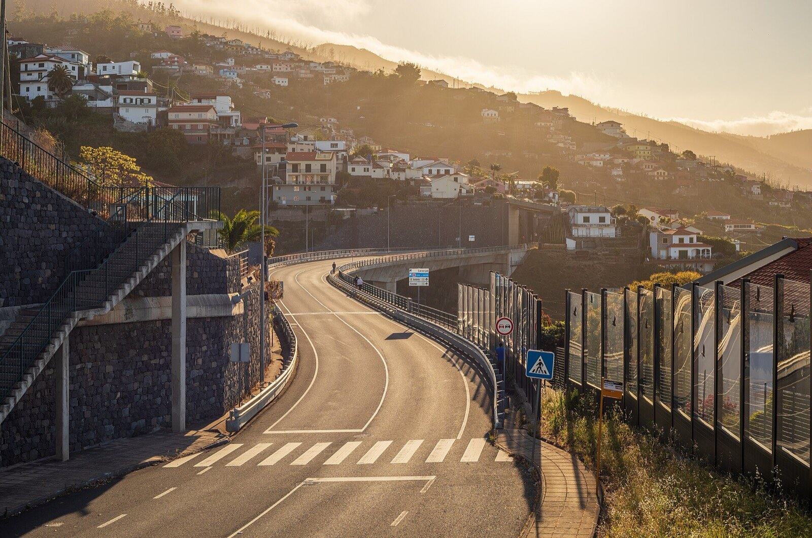 The road ER 109 at Trapiche and Laranjal in Santo António, Funchal, Madeira in 2023 May.