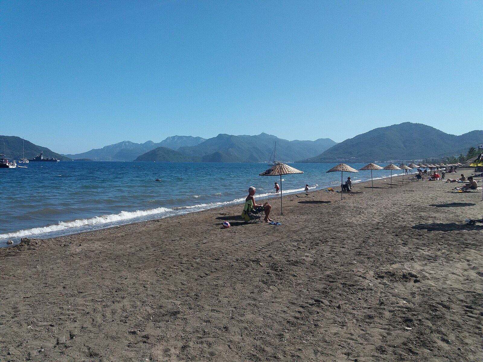 Marmaris Beach. Main public beach in Marmaris, Turkey