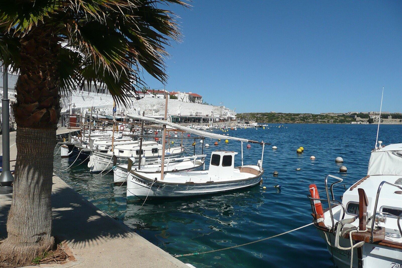 Just south of Mahon, Es Castell has a lovely harbour, full of restaurants and boats