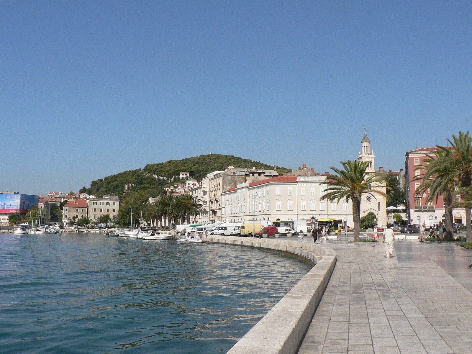 Split Waterfront, Looking Towards the Marjan Peninsula.
